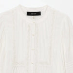 Close-up detail of Lily Lace Blouse, construction detail