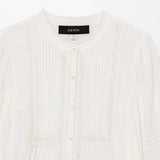 Close-up detail of Lily Lace Blouse, construction detail