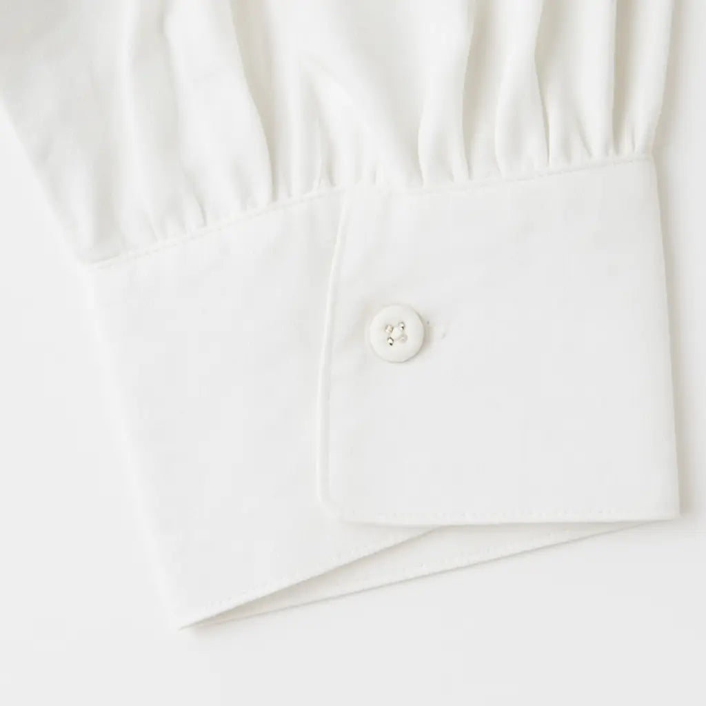Close-up detail of Lily Lace Blouse, fastening detail