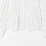 Close-up detail of Lily Lace Blouse, texture detail