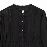 Close-up detail of Lily Lace Blouse