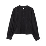 Front view of Black Lily Lace Blouse