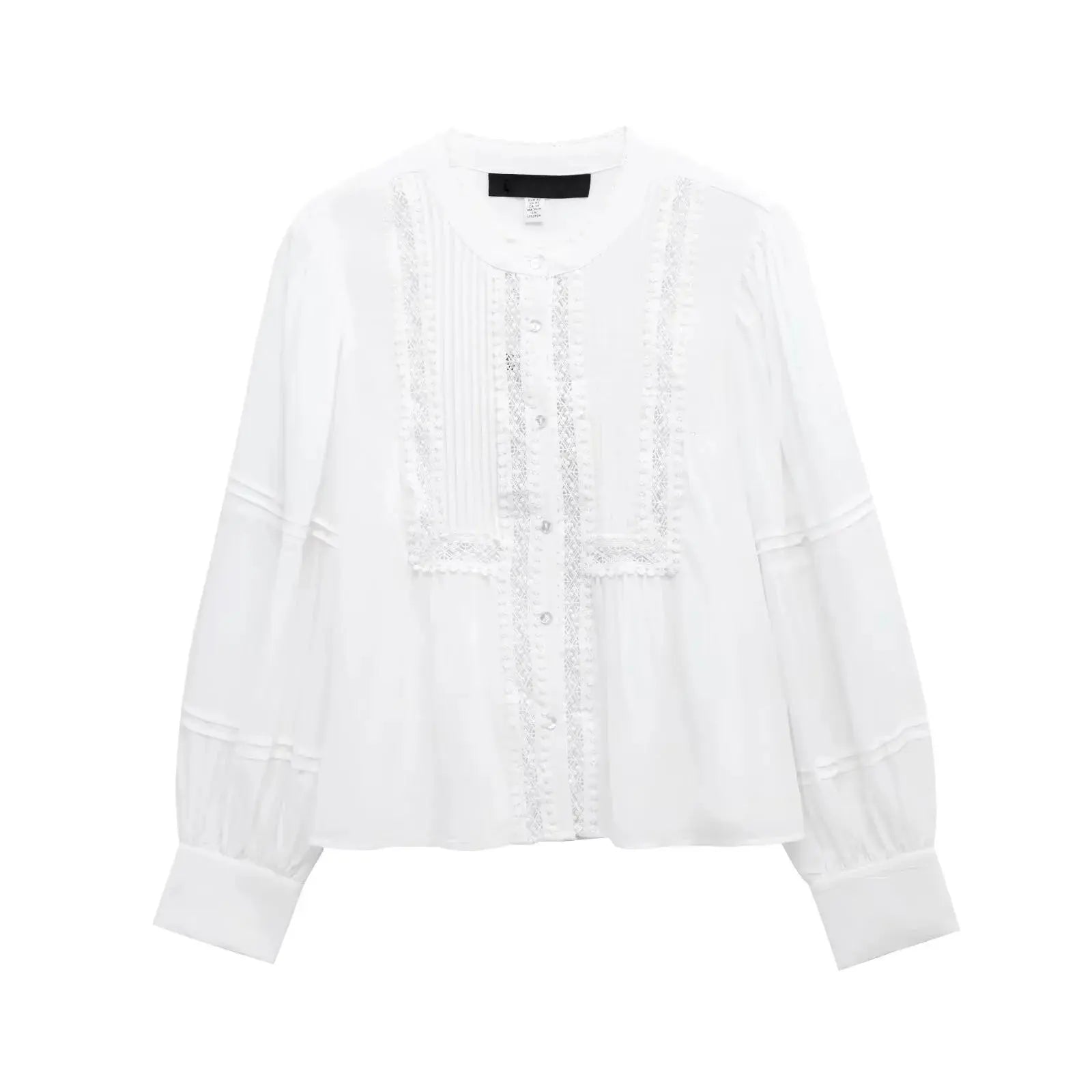 Front view of White Lily Lace Blouse