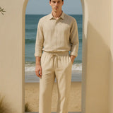 Front view of Linen Loose Pants
