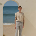 Linen Loose Pants shown in a lifestyle setting, full length view