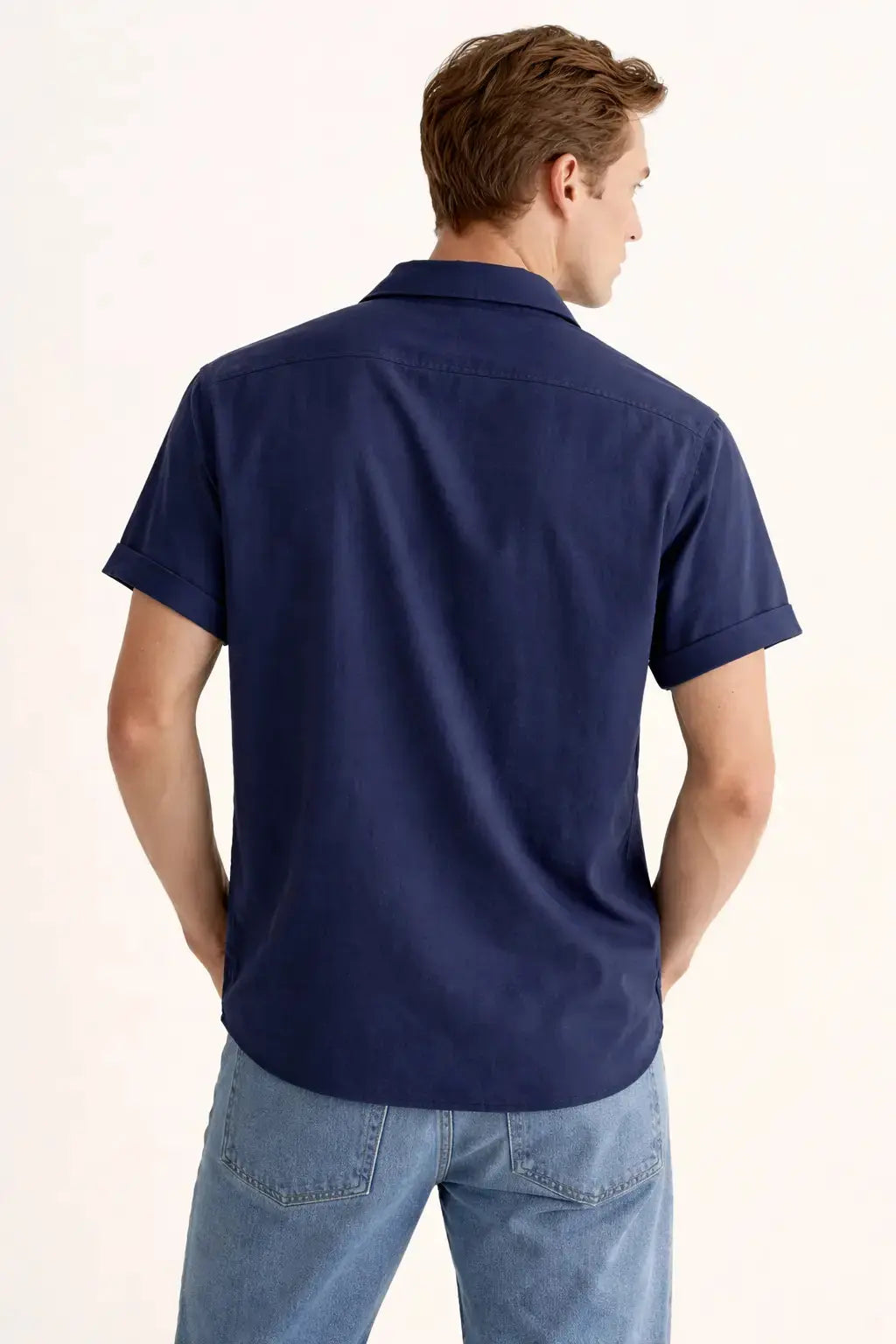 Back view of Coastal Linen Shirt, alternate view