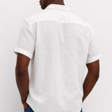 Back view of Coastal Linen Shirt, full view