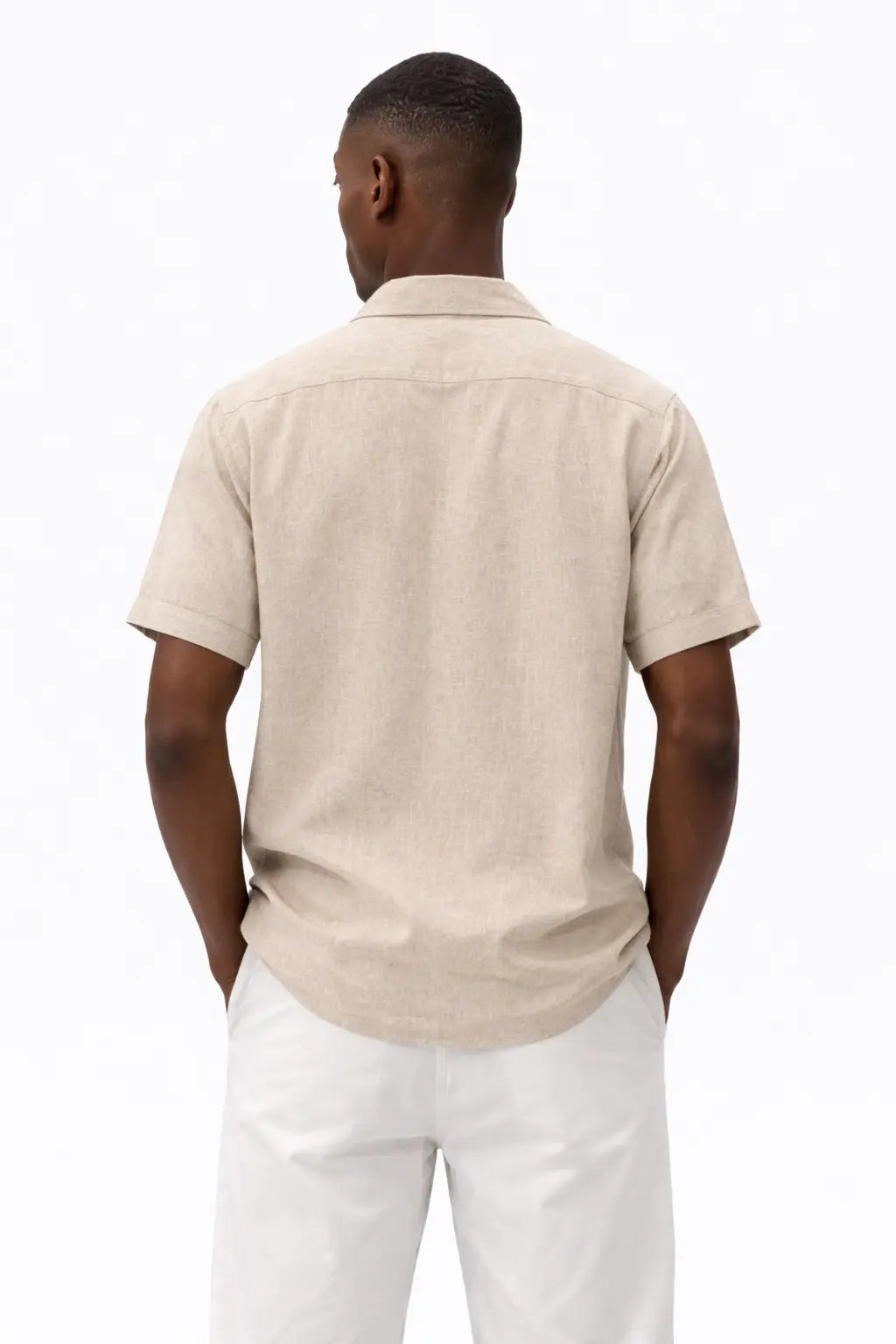 Back view of Coastal Linen Shirt