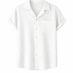 Front view of White Coastal Linen Shirt