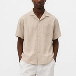 Coastal Linen Shirt shown in a lifestyle setting