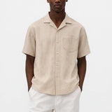 Coastal Linen Shirt shown in a lifestyle setting