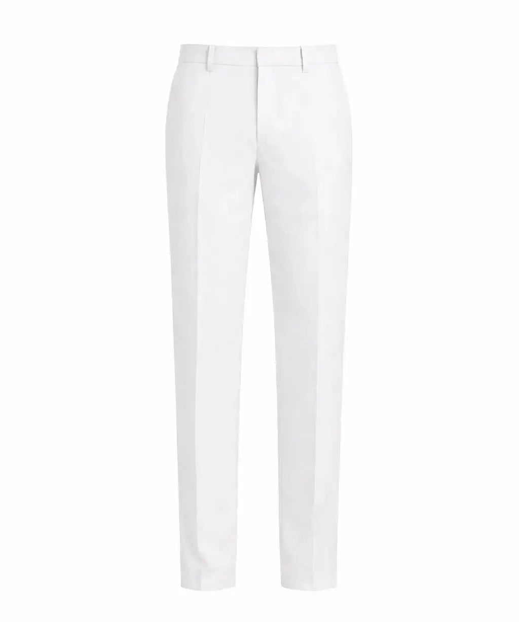Front view of White Lino Pants