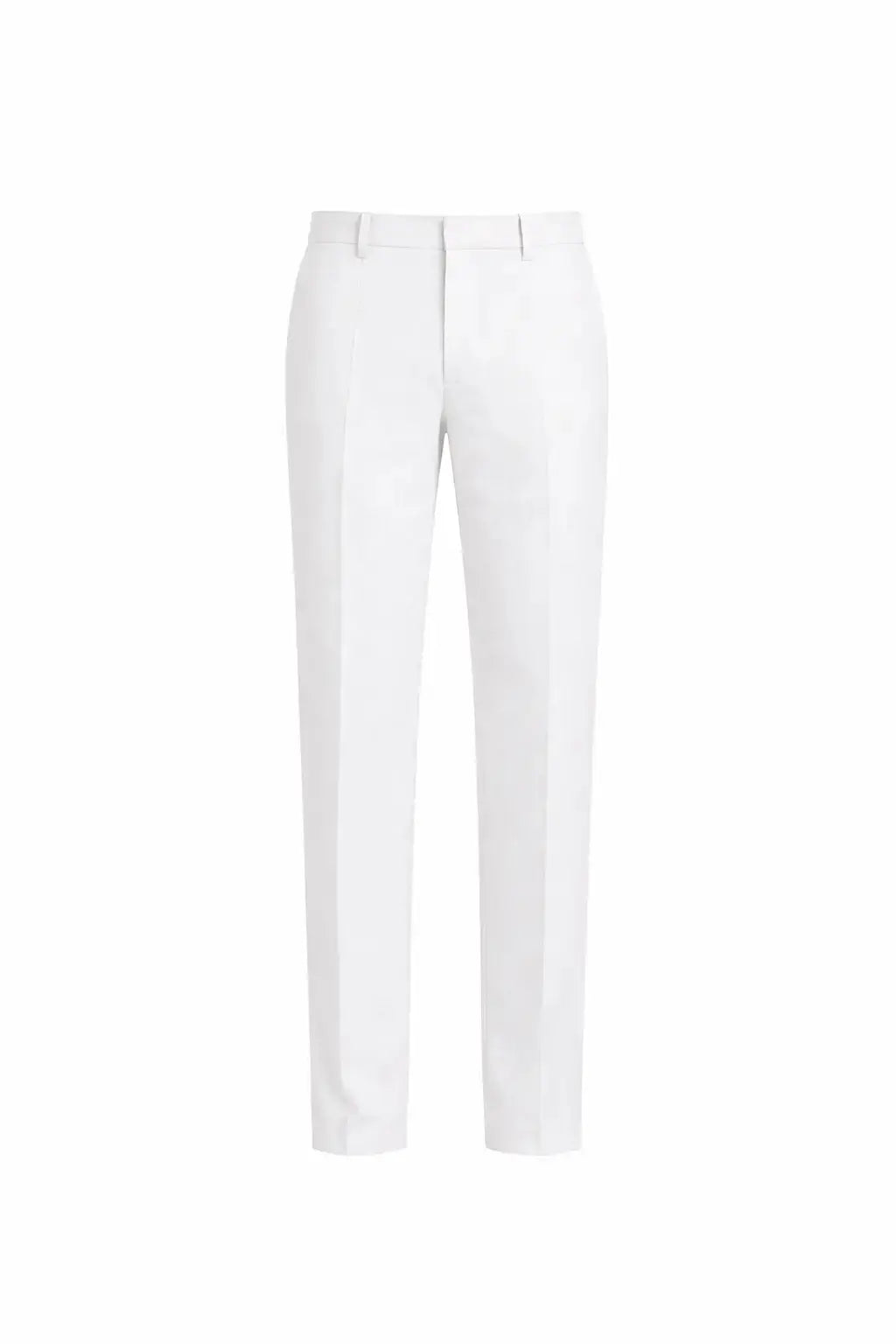 Front view of White Lino Pants
