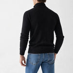 Back view of LIVIGNO High Collar Half Zip Sweater