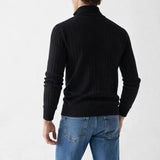 Back view of LIVIGNO High Collar Half Zip Sweater