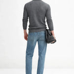 LIVIGNO High Collar Half Zip Sweater shown in a lifestyle setting
