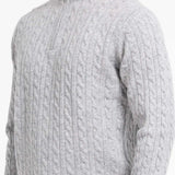 Close-up detail of Fernache Old Money Sweater Zip, hardware detail