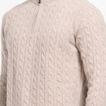 Close-up detail of Fernache Old Money Sweater Zip