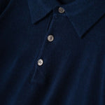 Close-up detail of Fernache Old Money Wool Fine Polo, construction detail