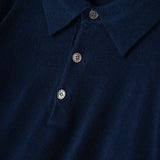 Close-up detail of Fernache Old Money Wool Fine Polo, construction detail