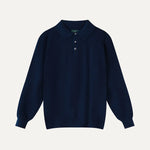 Front view of Blue Fernache Old Money Wool Fine Polo