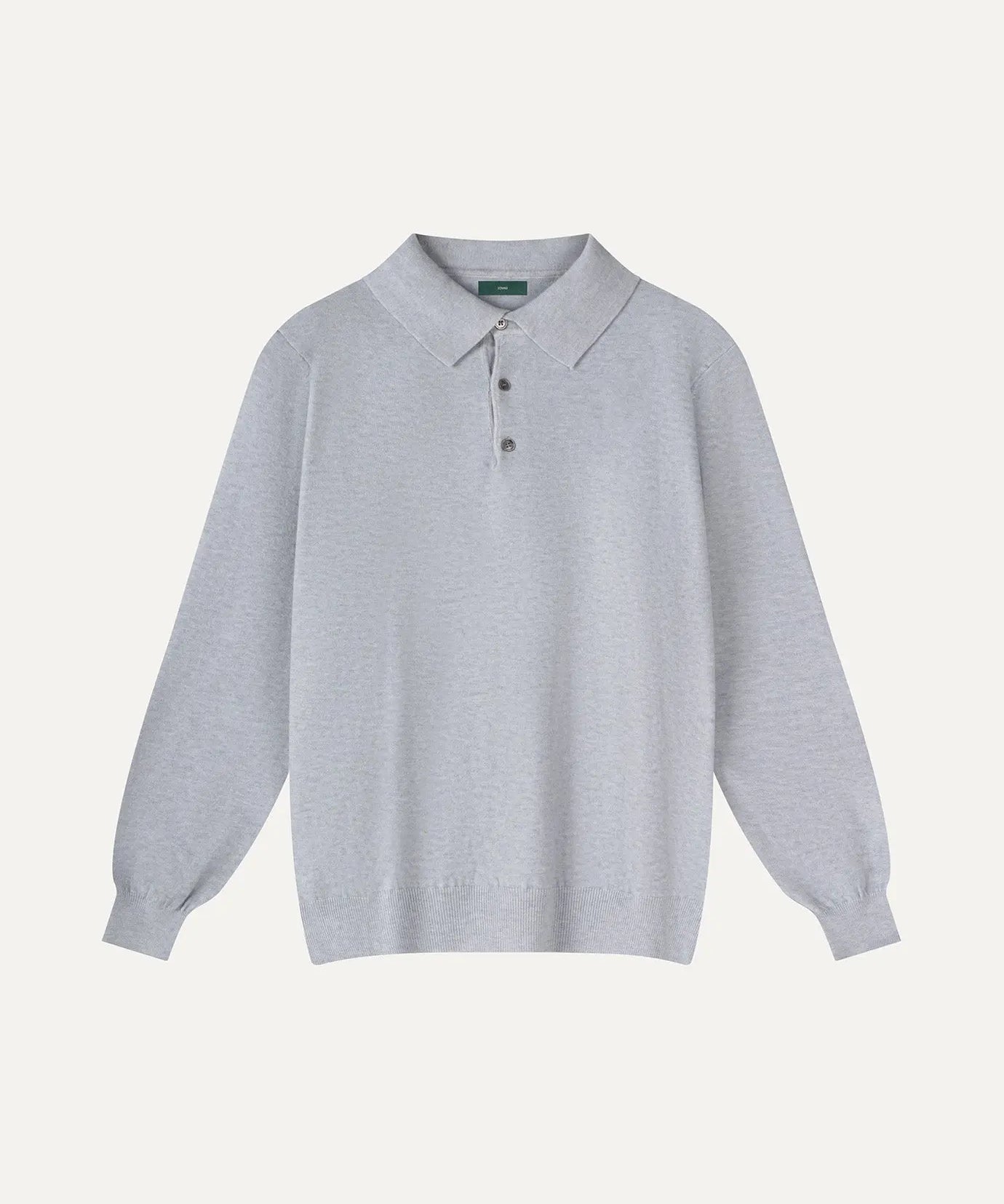 Front view of Gray Fernache Old Money Wool Fine Polo