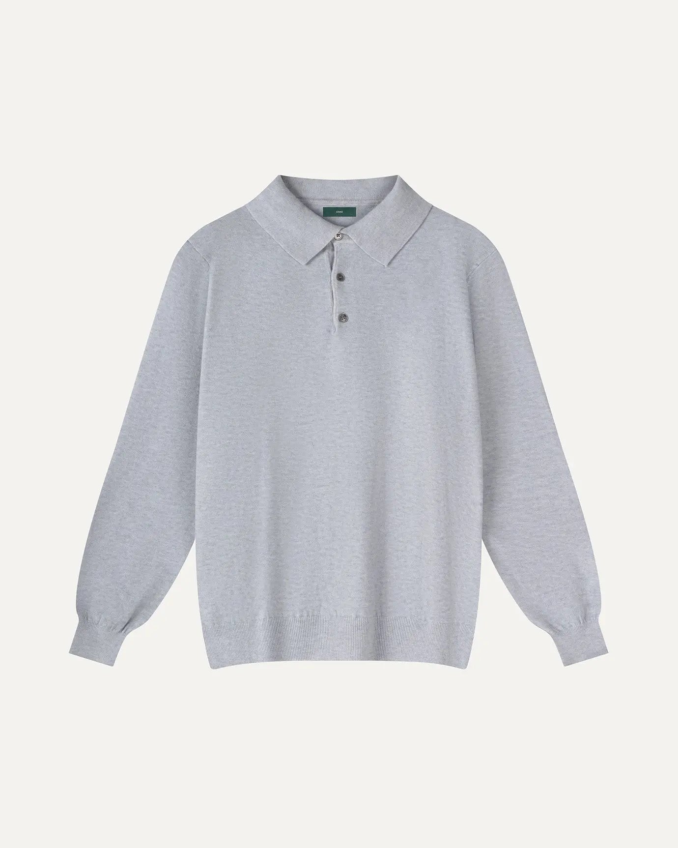 Front view of Gray Fernache Old Money Wool Fine Polo