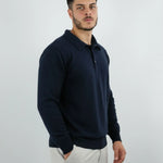Fernache Old Money Wool Fine Polo shown in a lifestyle setting, alternate view
