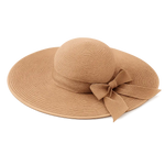 Front view of Light Brown Luce di Capri Hat