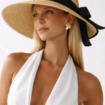 Luce di Capri Hat shown in a lifestyle setting, alternate view