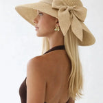 Luce di Capri Hat shown in a lifestyle setting, cropped view