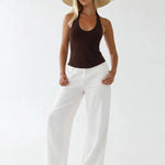 Luce di Capri Hat shown in a lifestyle setting, side angle view