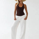 Luce di Capri Hat shown in a lifestyle setting, side angle view