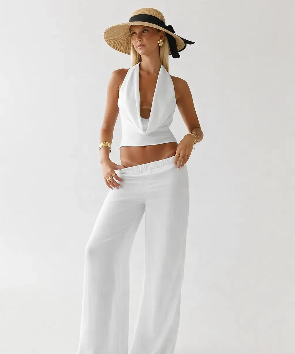 Luce di Capri Hat shown in a lifestyle setting