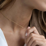 Luna Dots Necklace shown in a lifestyle setting, full length view