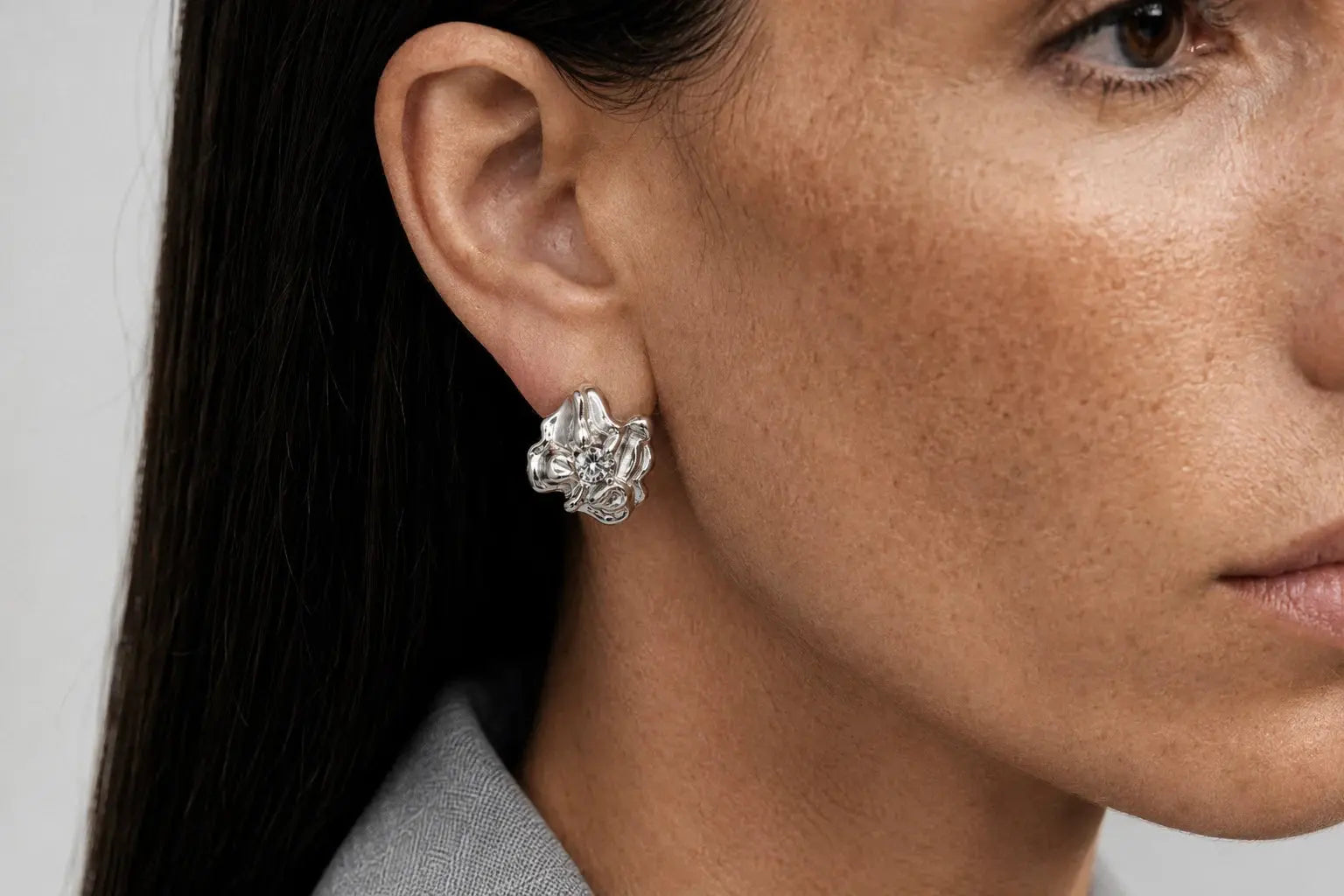 Luna Fern Earrings shown in a lifestyle setting, alternate view