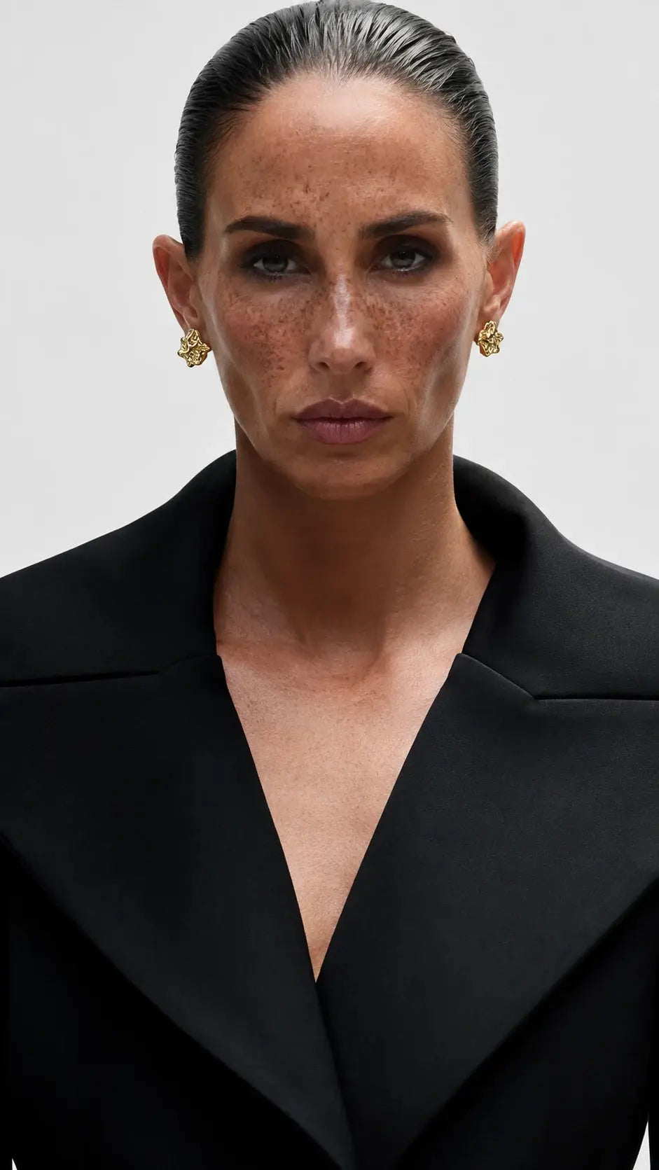 Luna Fern Earrings shown in a lifestyle setting, full length view