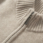 Close-up detail of Madrid Cashmere Zip Sweater