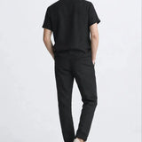 Back view of Malé - Short-Sleeved Set, close up