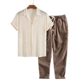 Front view of Brown Malé - Short-Sleeved Set