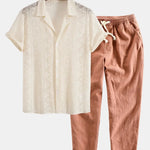 Front view of Orange Malé - Short-Sleeved Set