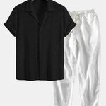 Front view of White Malé - Short-Sleeved Set