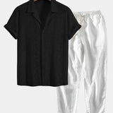 Front view of White Malé - Short-Sleeved Set