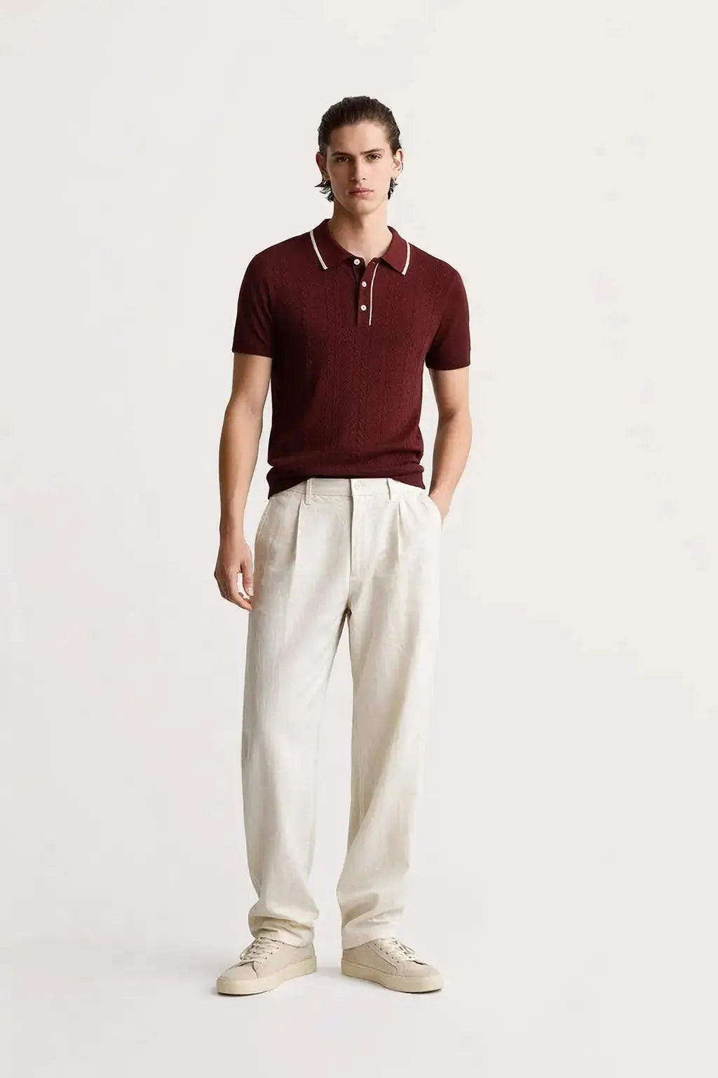 Malibu Polo shown in a lifestyle setting, alternate view
