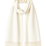 Front view of White Marcelline Scarf