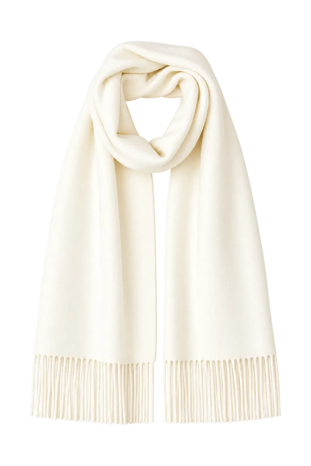 Front view of White Marcelline Scarf
