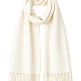 Front view of White Marcelline Scarf
