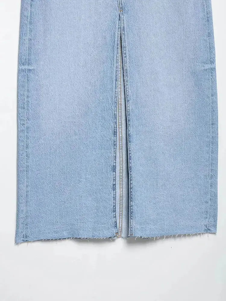 Close-up detail of Margaux Maxi Skirt, construction detail