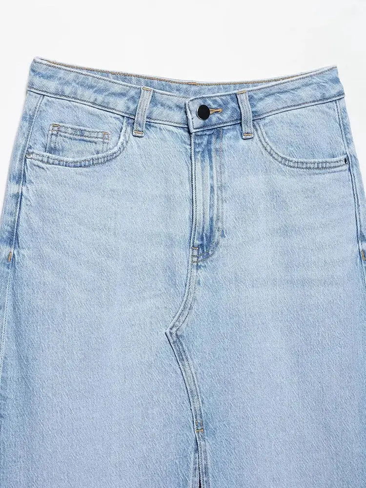 Close-up detail of Margaux Maxi Skirt