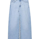 Front view of Light Blue Margaux Maxi Skirt